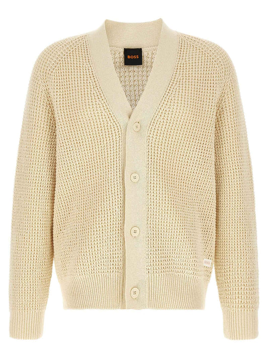 Beige Cotton Cardigan