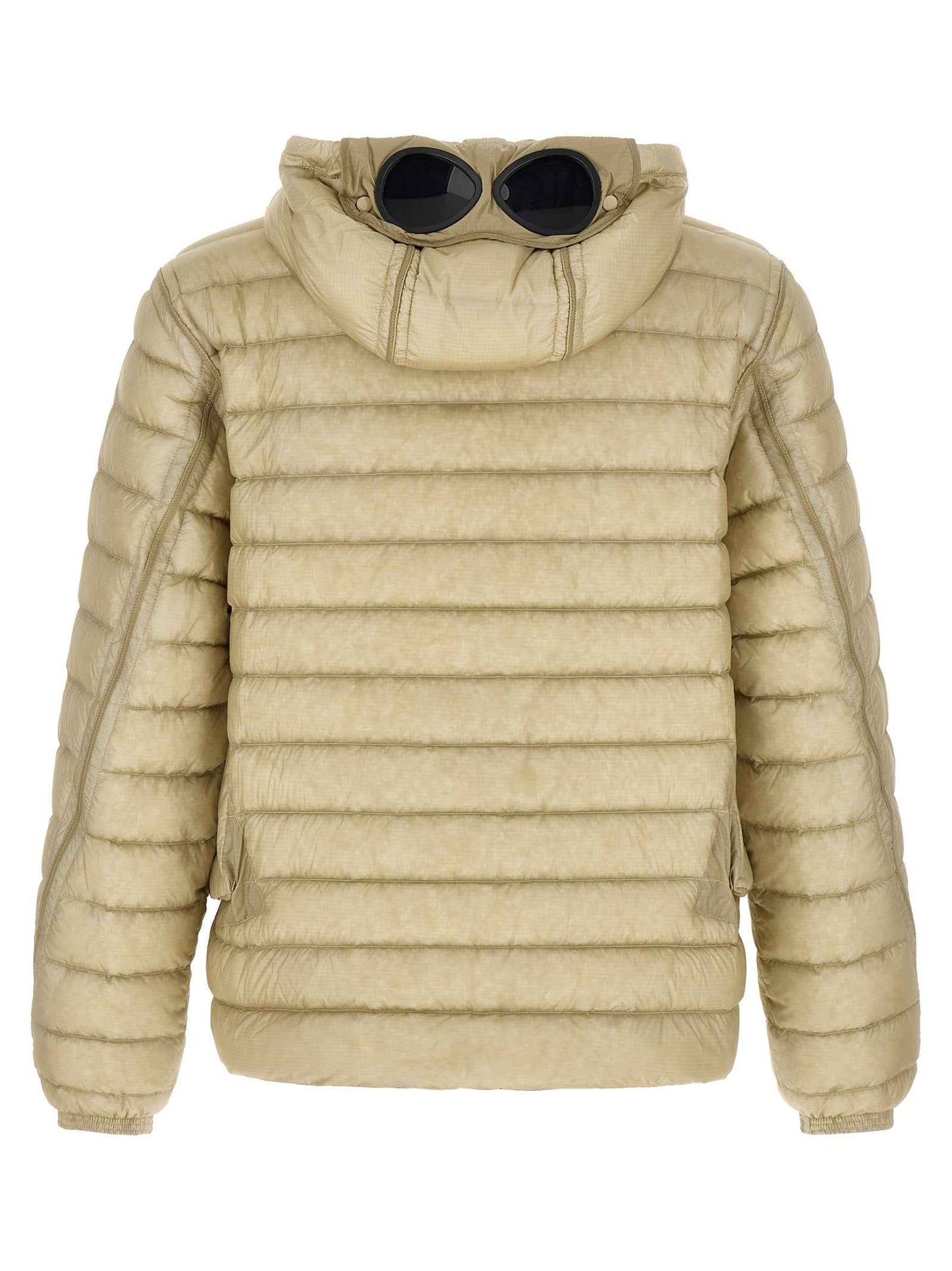 Beige Polyamide Full-Length Jacket