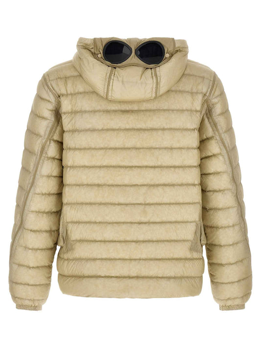 Beige Polyamide Full-Length Jacket
