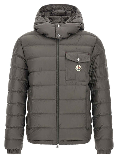 Gray Polyamide Full-Length Jacket