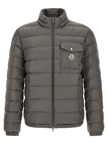 Gray Polyamide Full-Length Jacket
