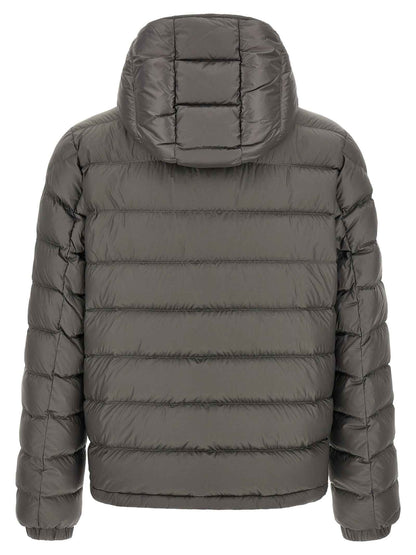 Gray Polyamide Full-Length Jacket