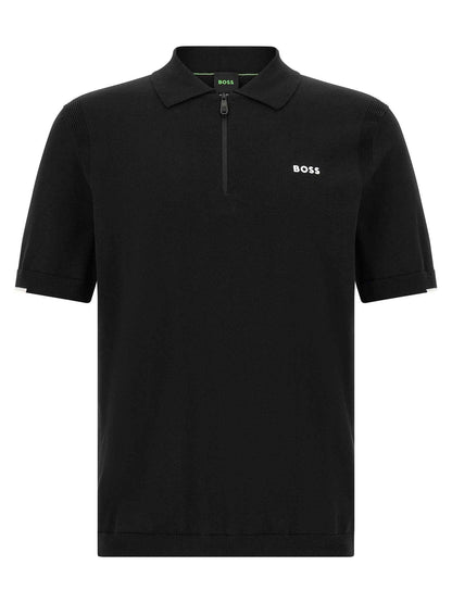 Black Cotton Polo Shirt