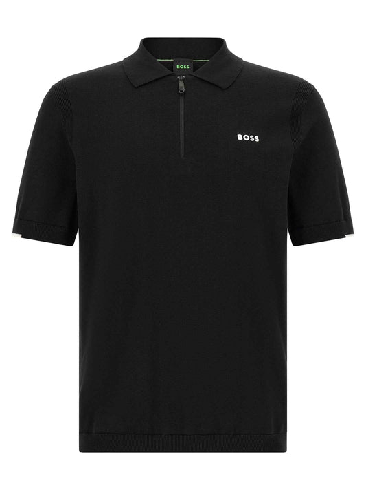 Black Cotton Polo Shirt