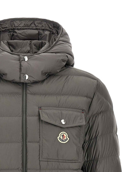 Gray Polyamide Full-Length Jacket
