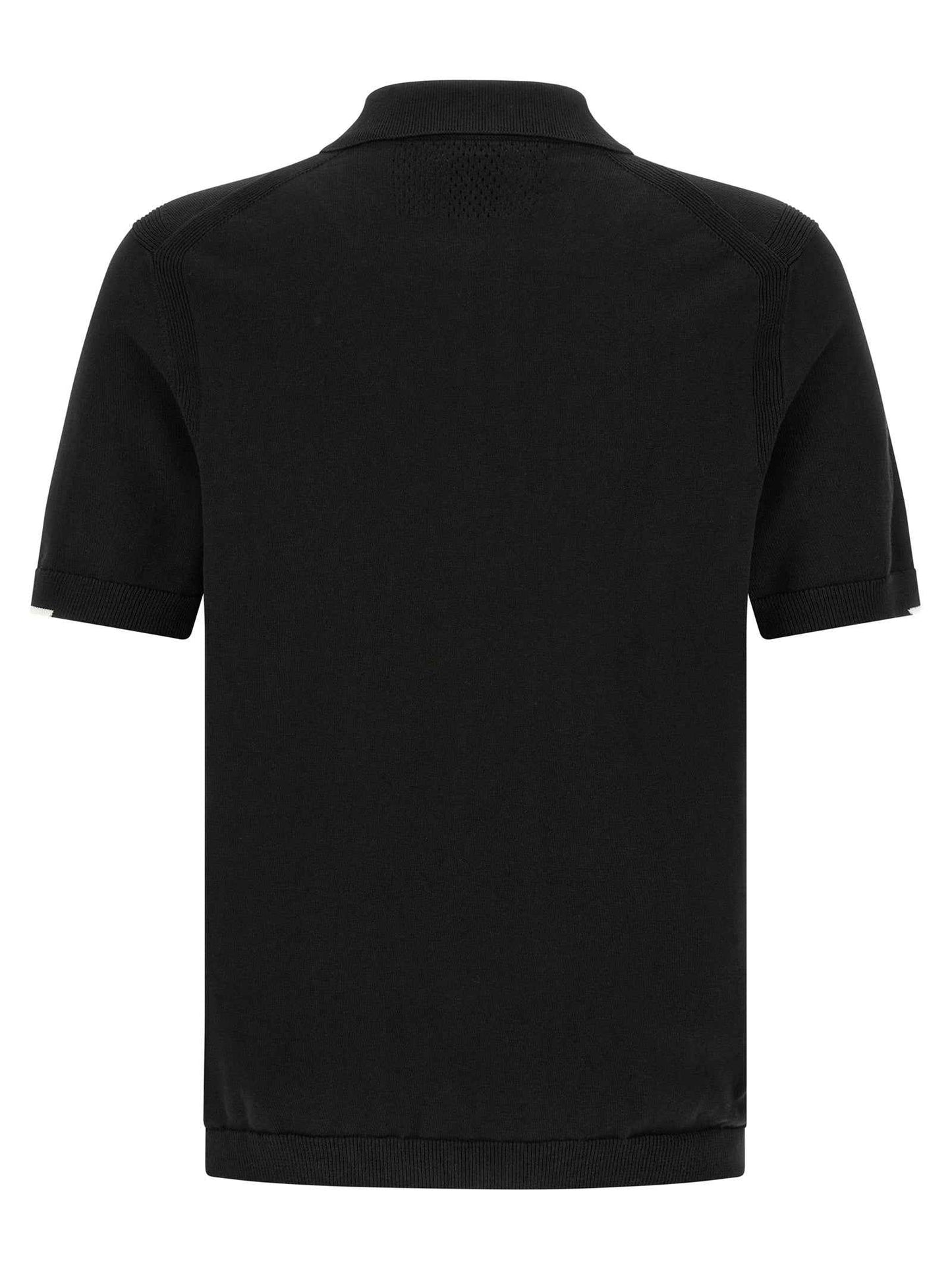 Black Cotton Polo Shirt