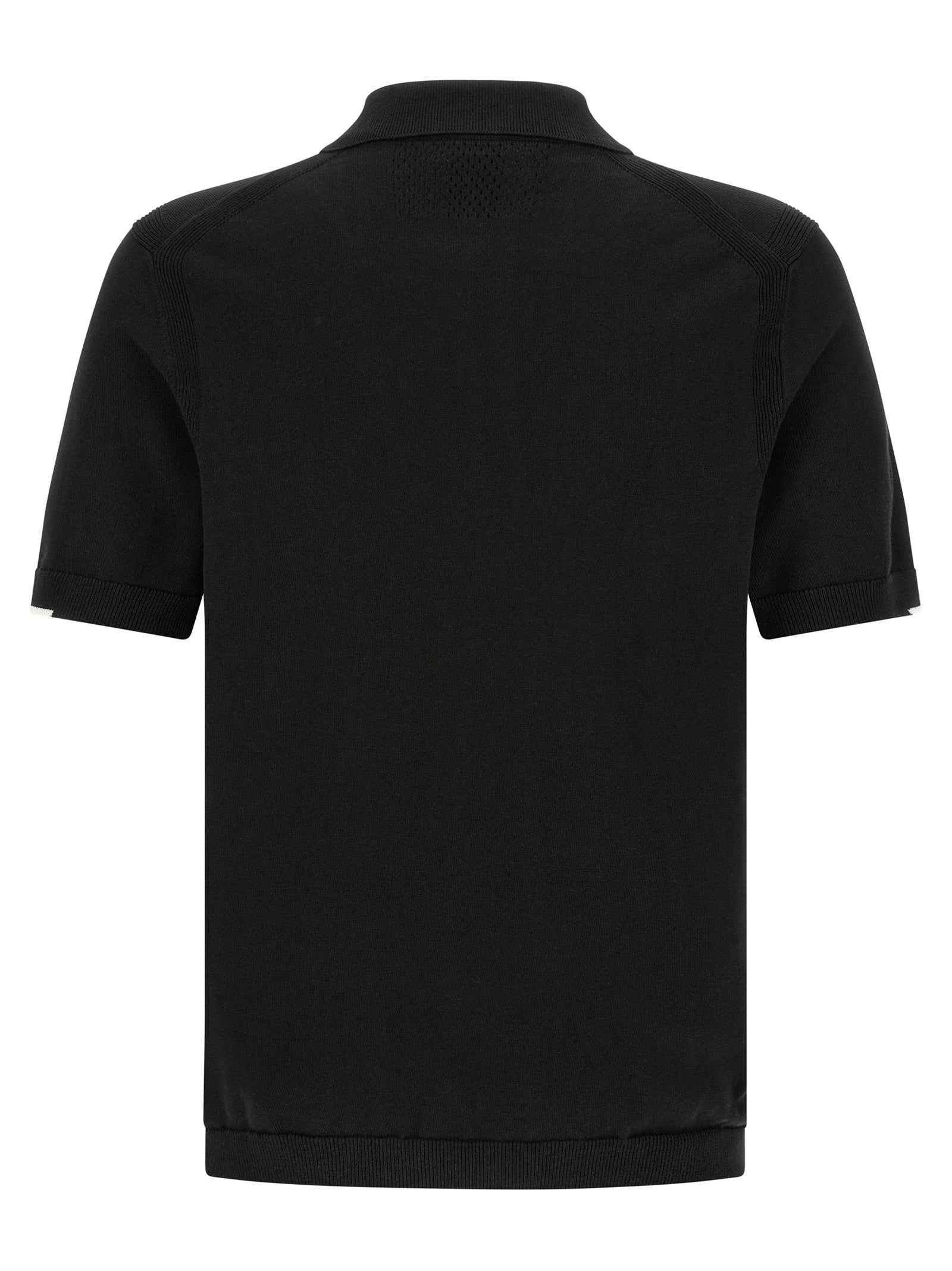 Black Cotton Polo Shirt