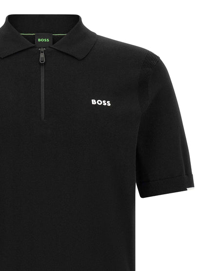 Black Cotton Polo Shirt
