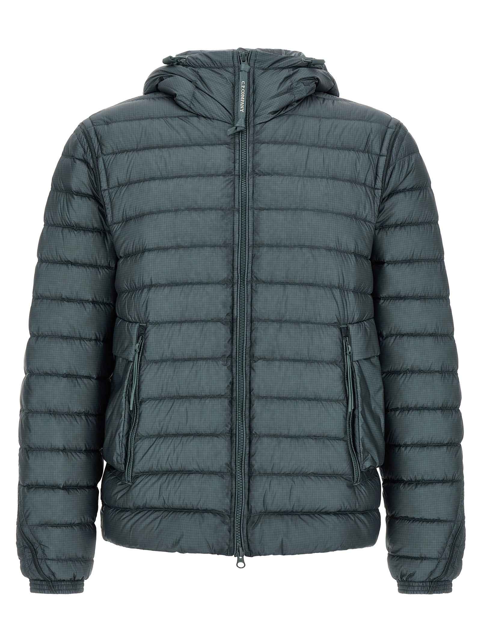 Blue Polyamide Full-Length Jacket