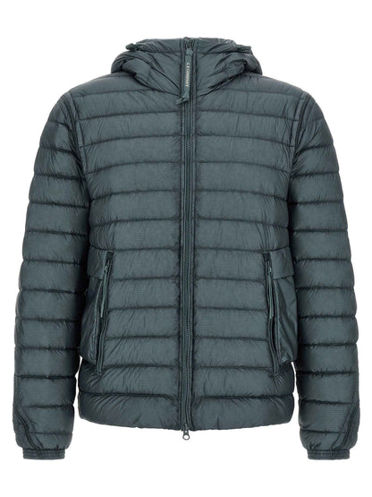 Blue Polyamide Full-Length Jacket
