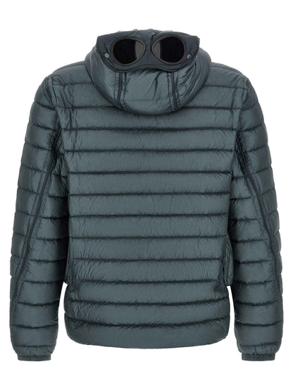 Blue Polyamide Full-Length Jacket