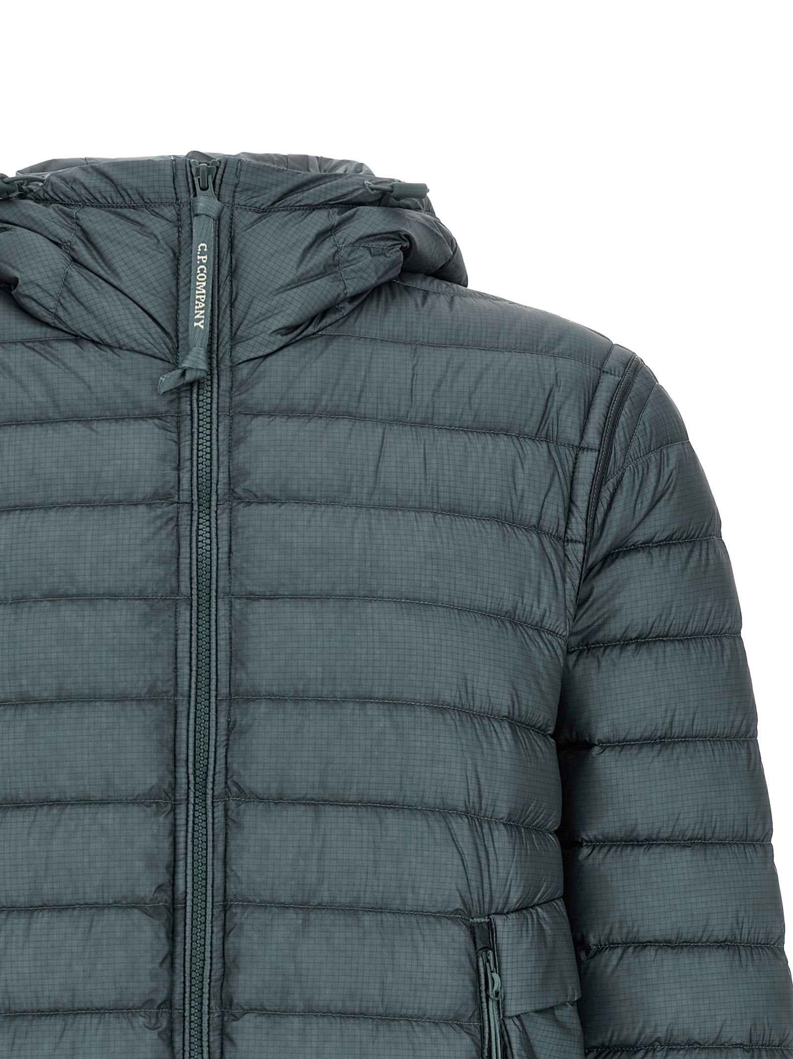 Blue Polyamide Full-Length Jacket