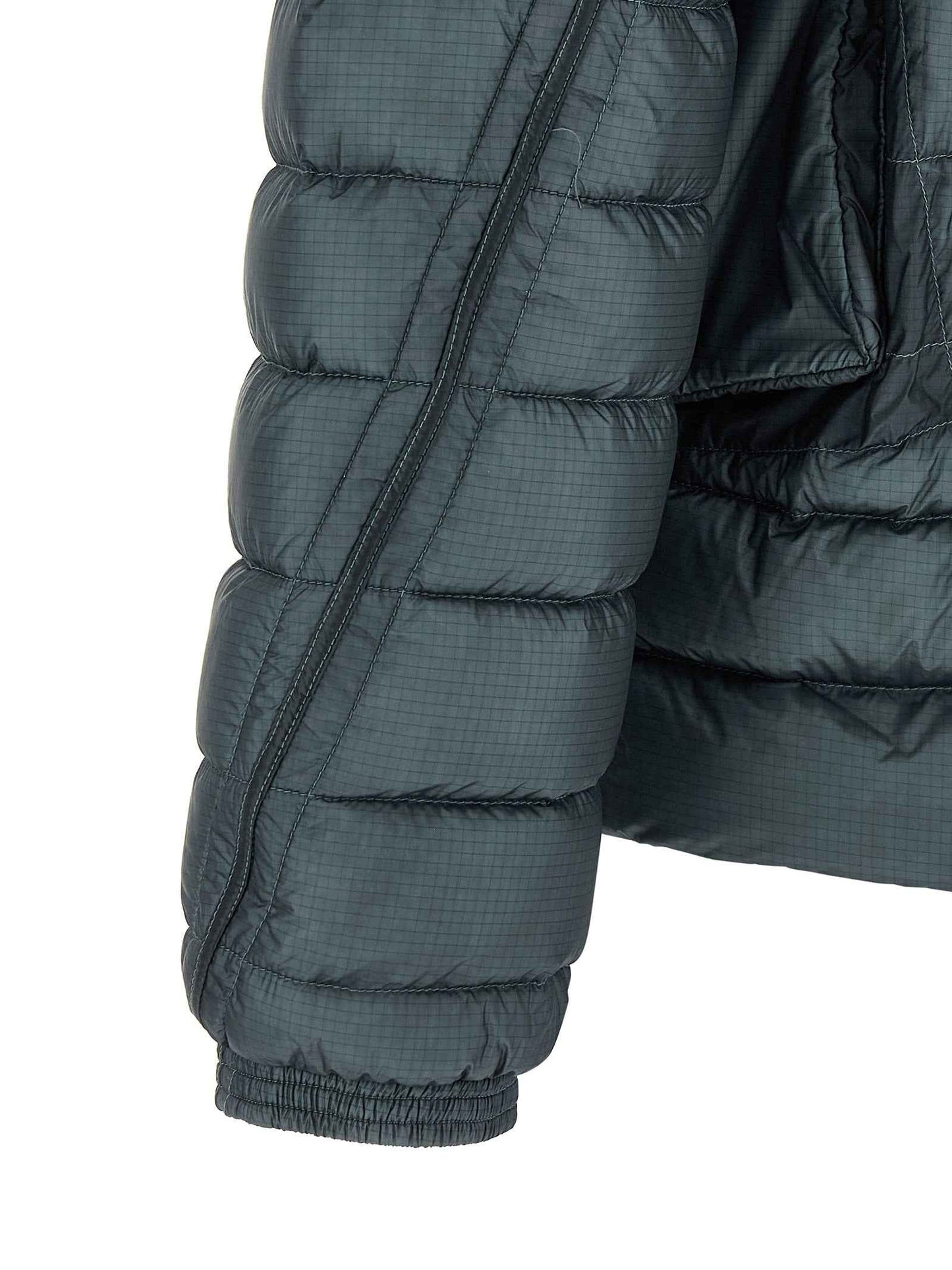 Blue Polyamide Full-Length Jacket