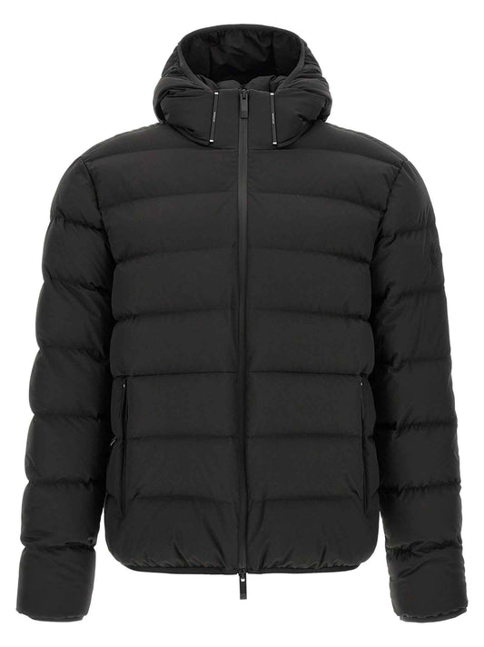 Black Polyester Full-Length Jacket