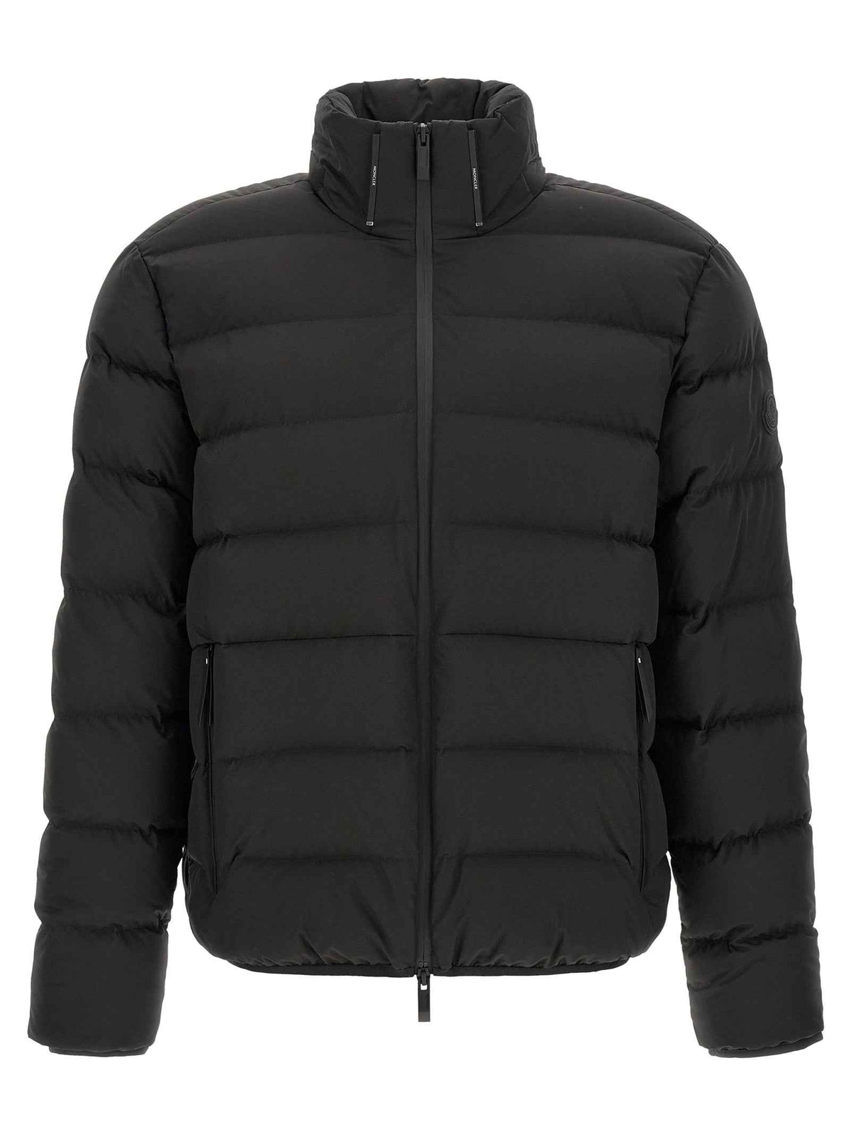Black Polyester Full-Length Jacket