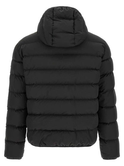 Black Polyester Full-Length Jacket