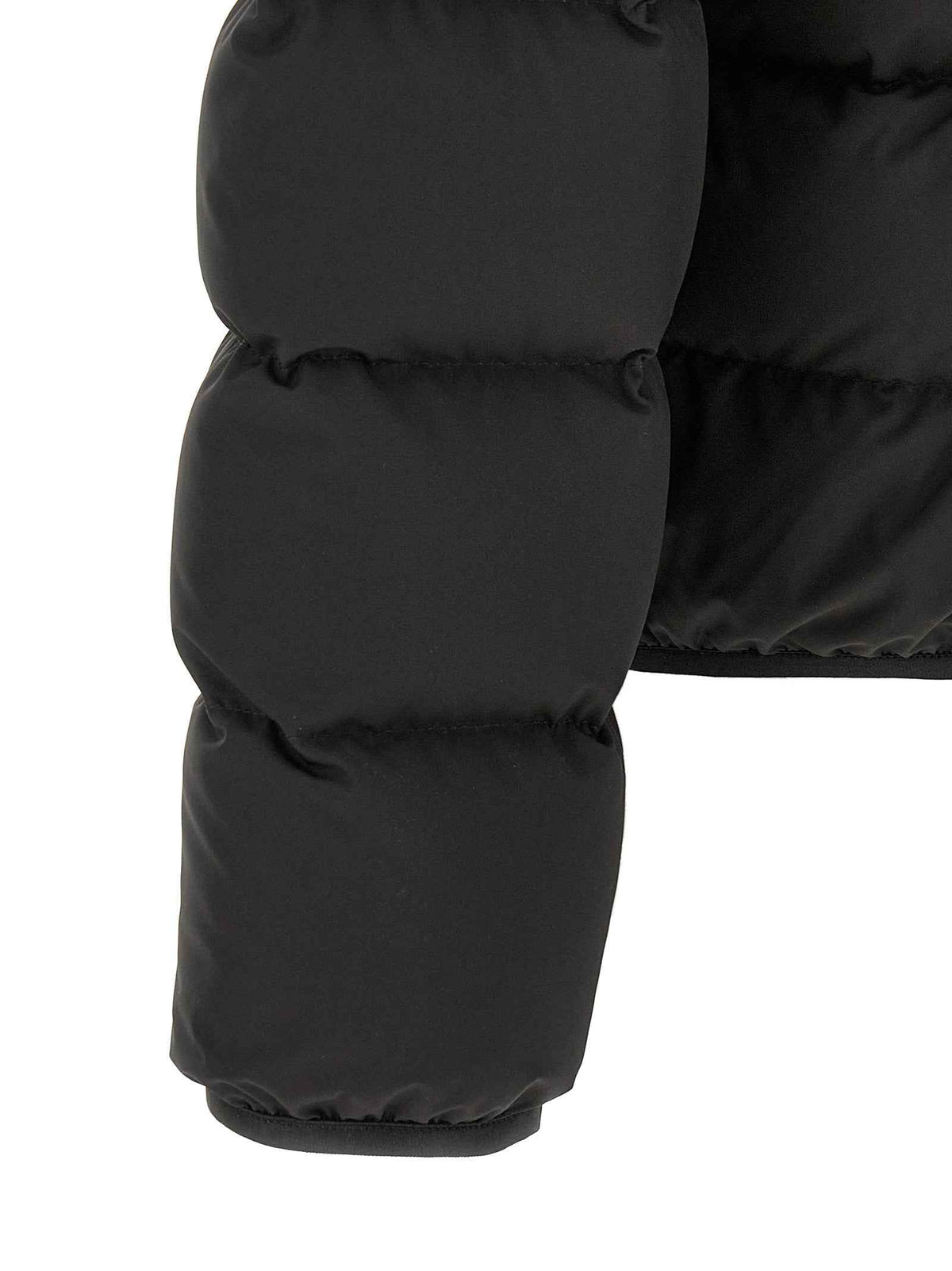 Black Polyester Full-Length Jacket