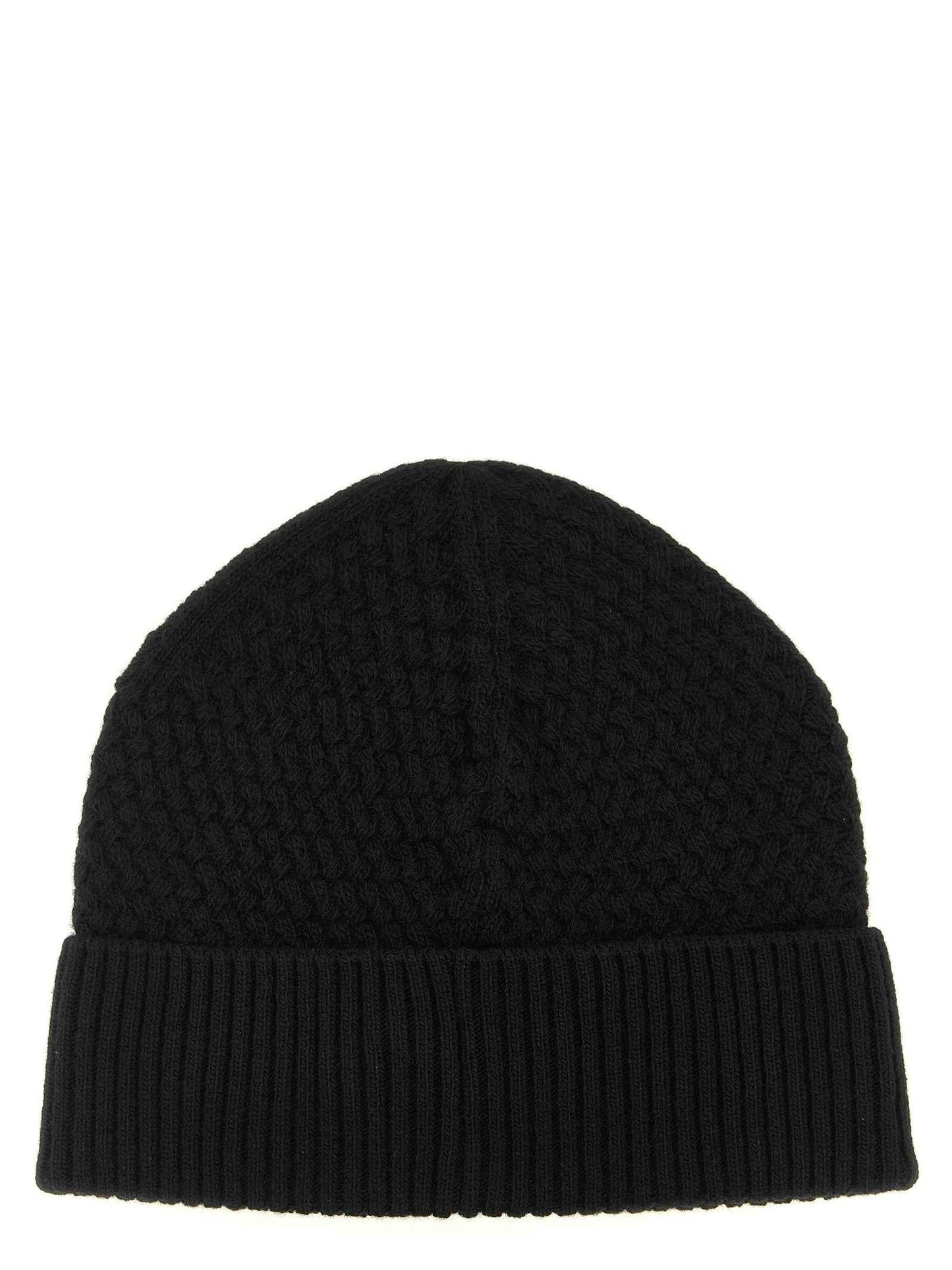 Black Leather Beanie