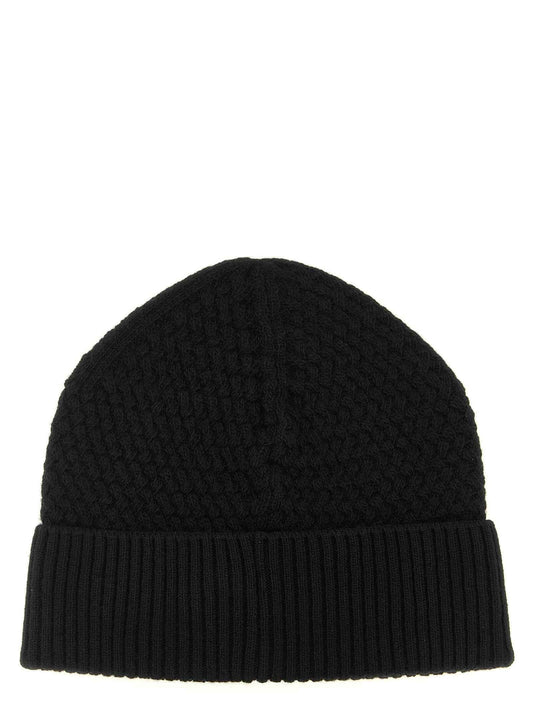 Black Leather Beanie