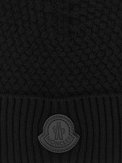 Black Leather Beanie