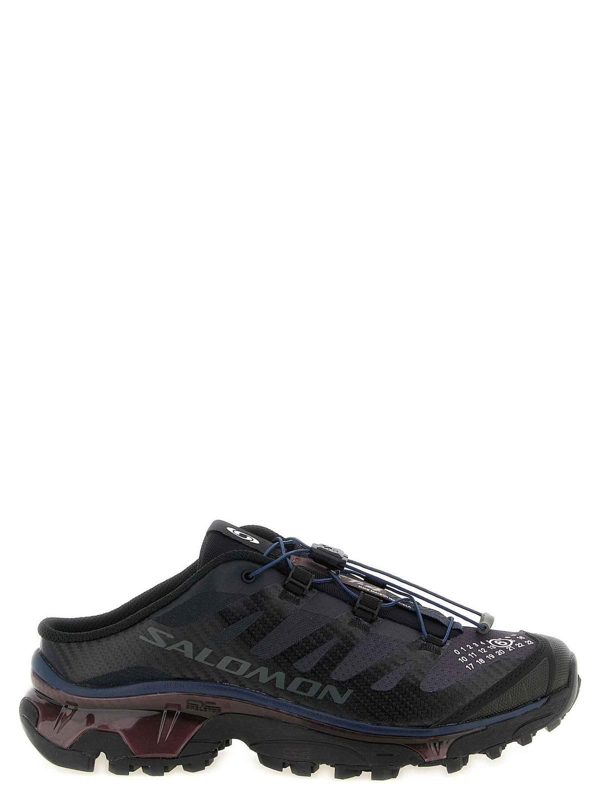Black Polyester Athletic Sneakers