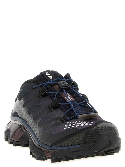 Black Polyester Athletic Sneakers
