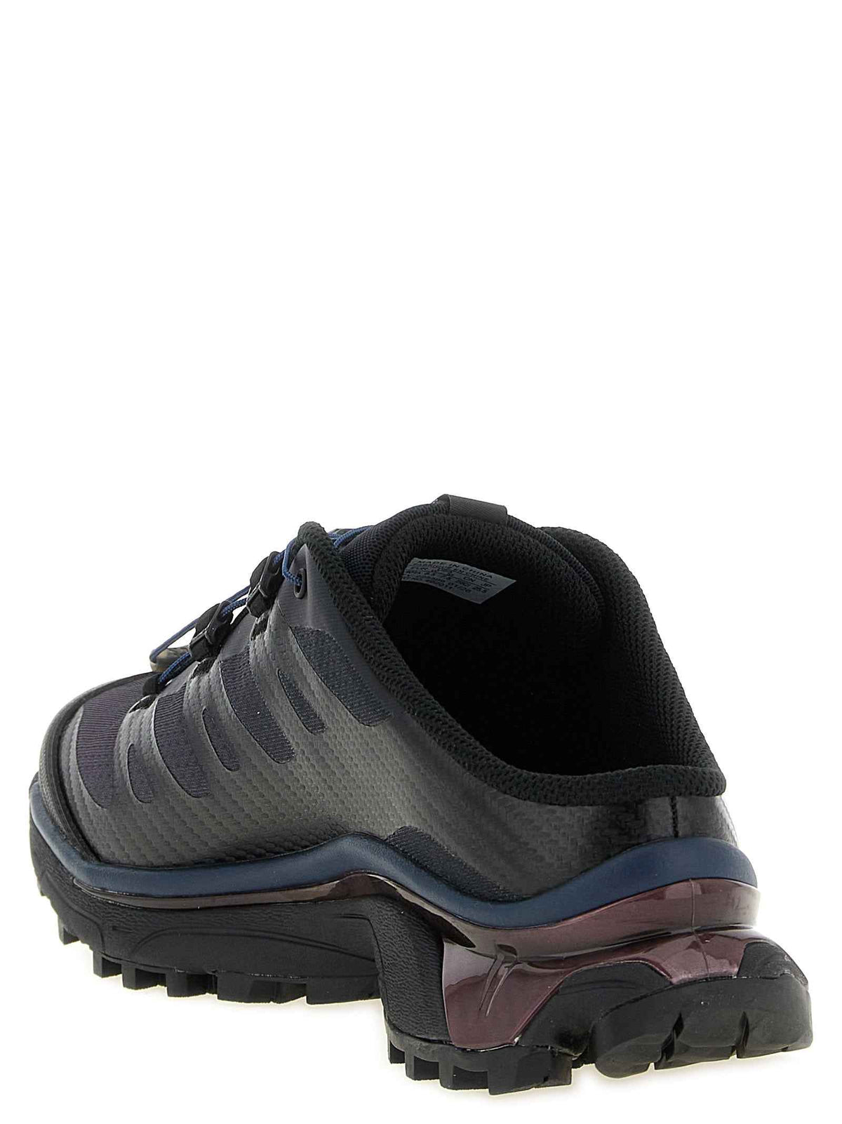 Black Polyester Athletic Sneakers