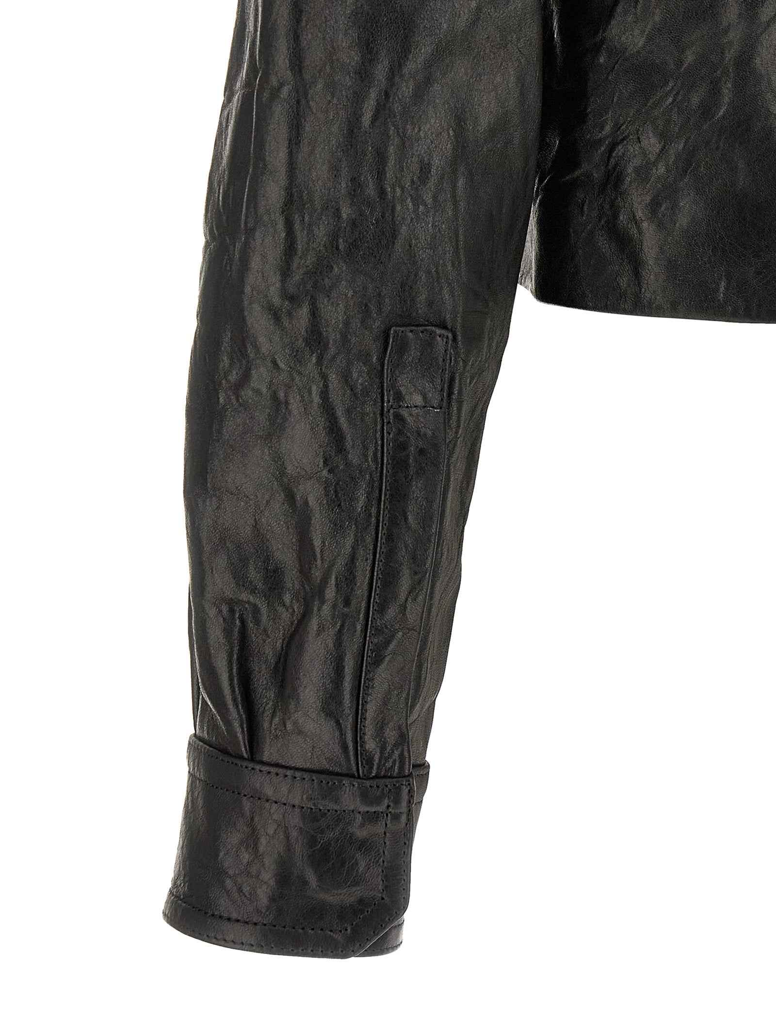 Black Lamb Leather Leather Jacket