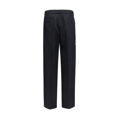 Black Cotton Casual Pants