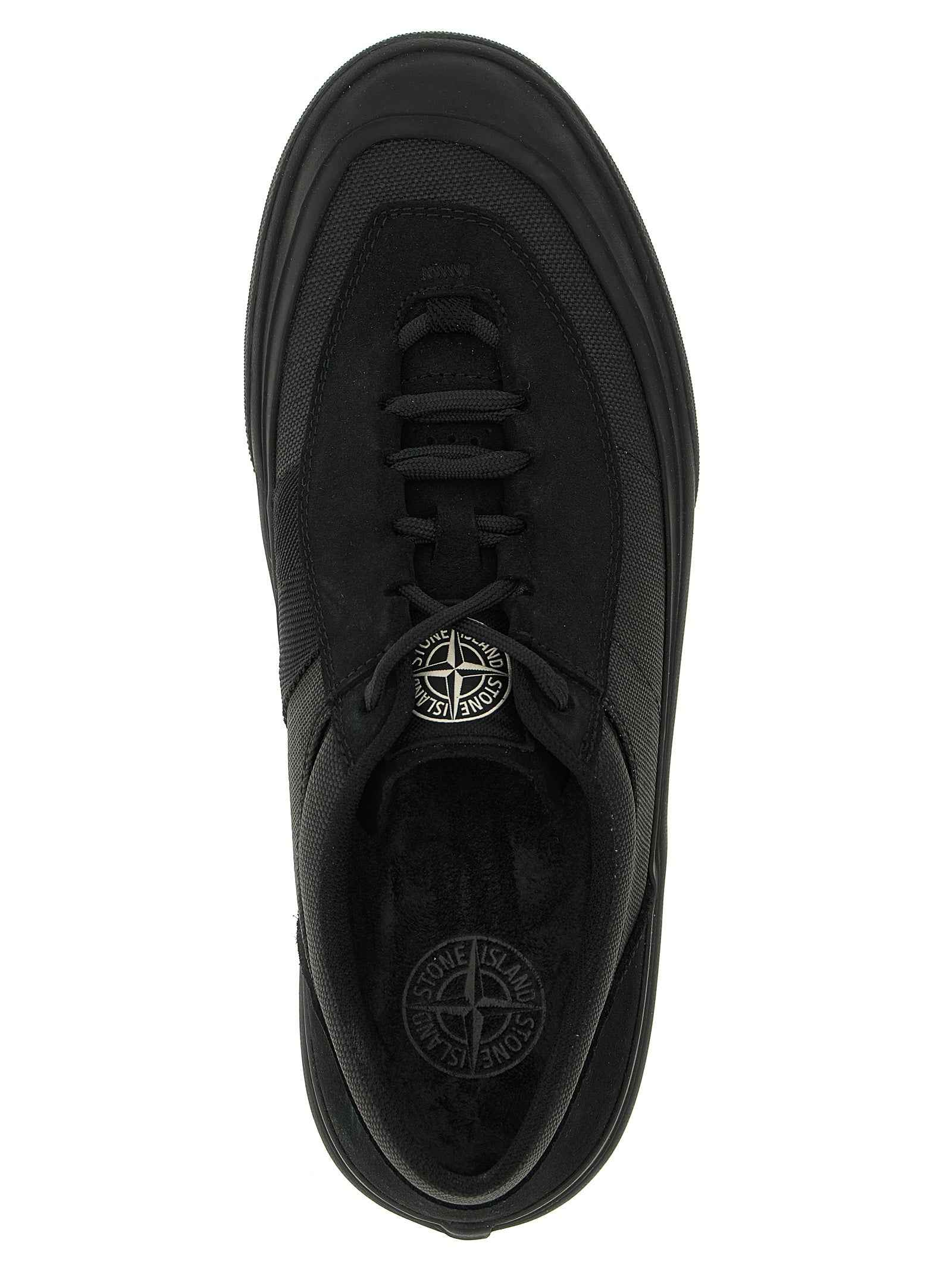 Black Cotton Low Top Sneakers