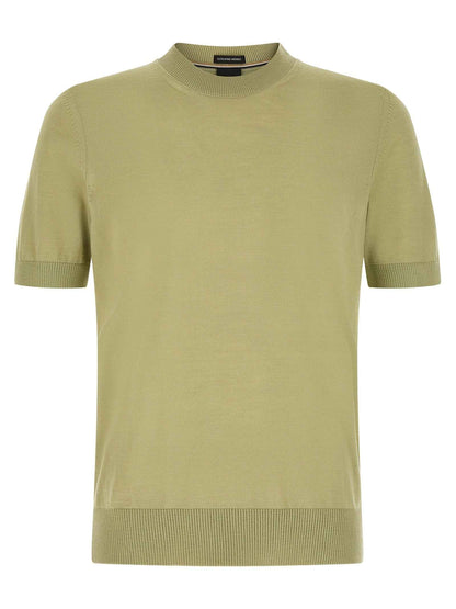 Bicolor Virgin Wool T-Shirt