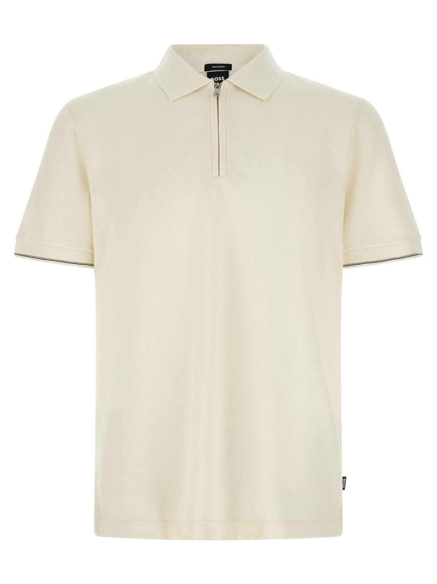 Beige Cotton Polo Shirt