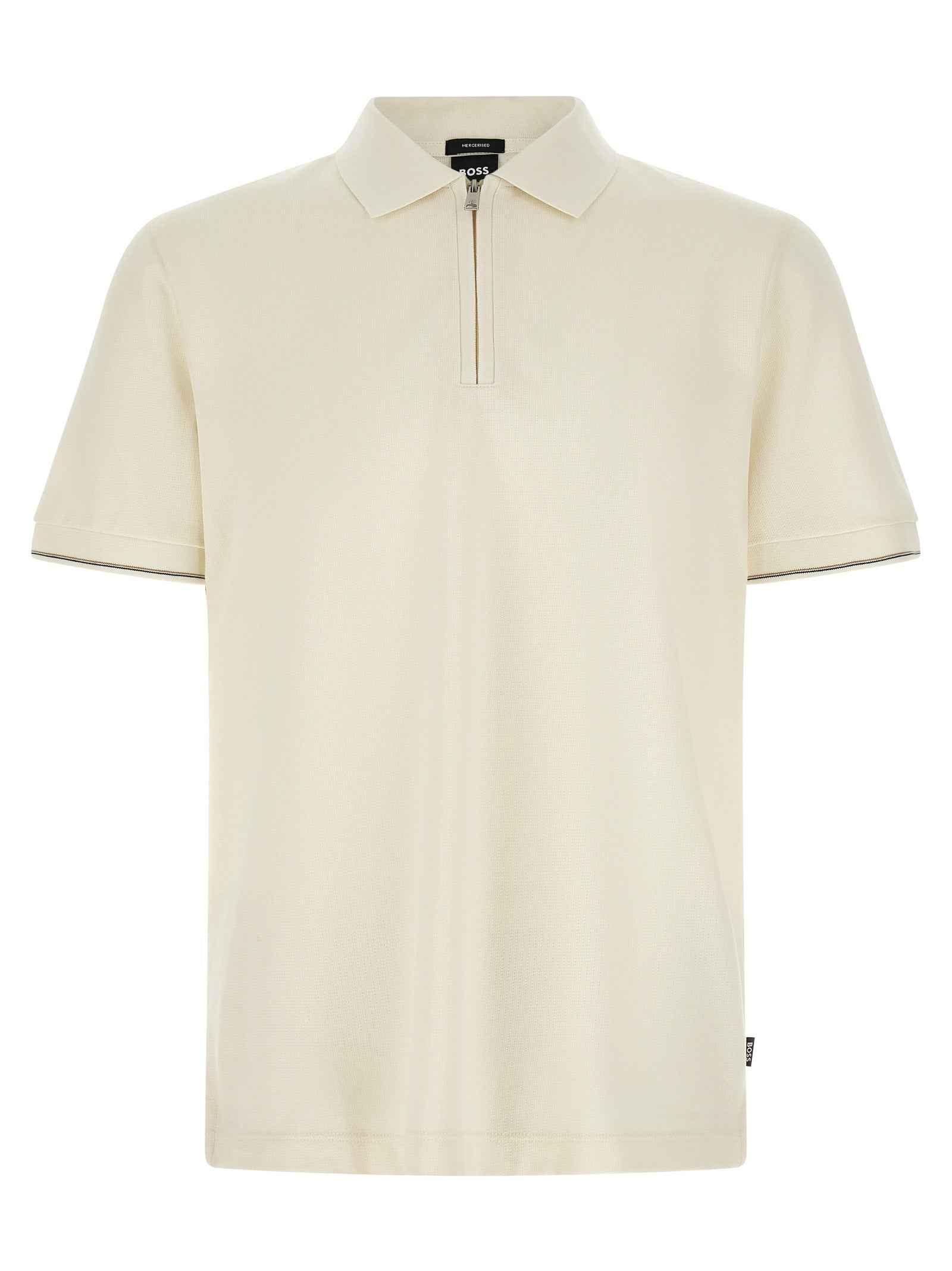 Beige Cotton Polo Shirt