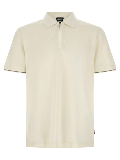 Beige Cotton Polo Shirt