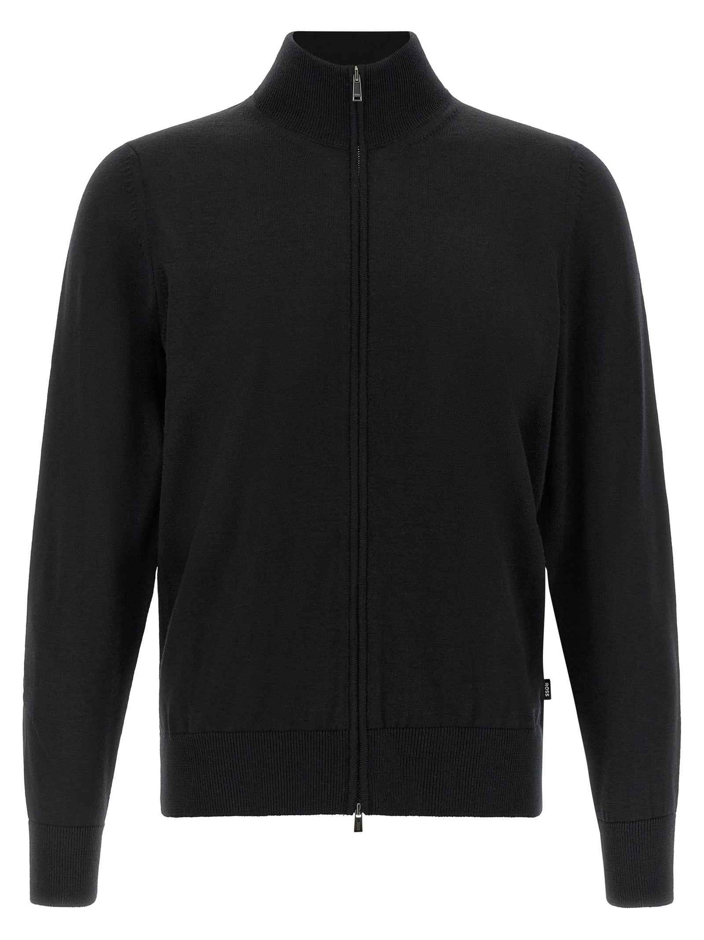 Black Virgin Wool Cardigan