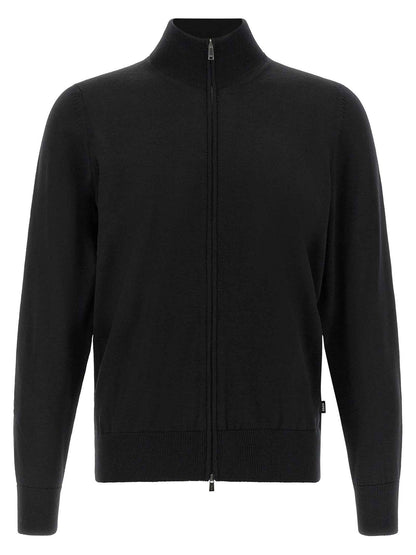 Black Virgin Wool Cardigan