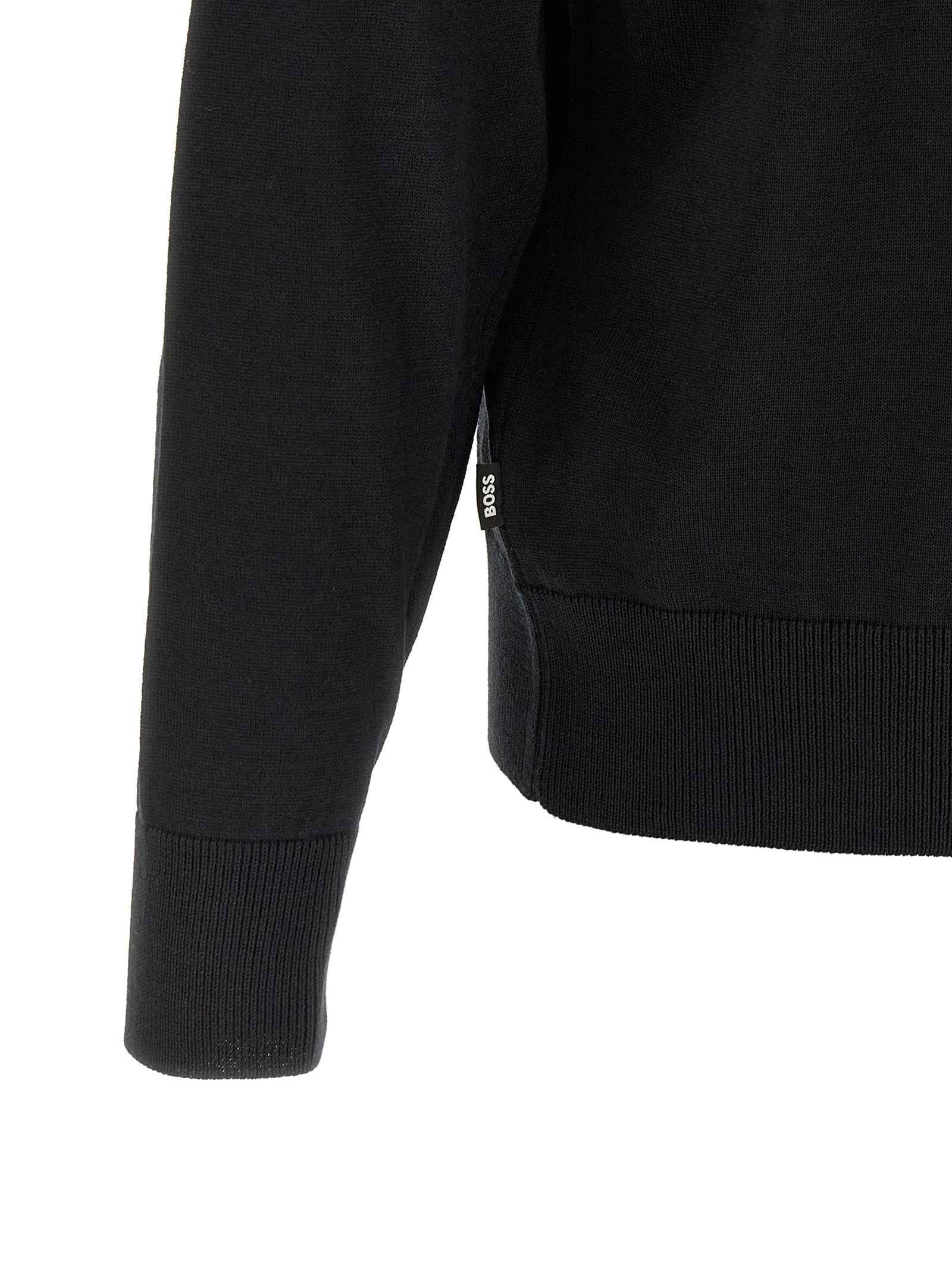 Black Virgin Wool Cardigan