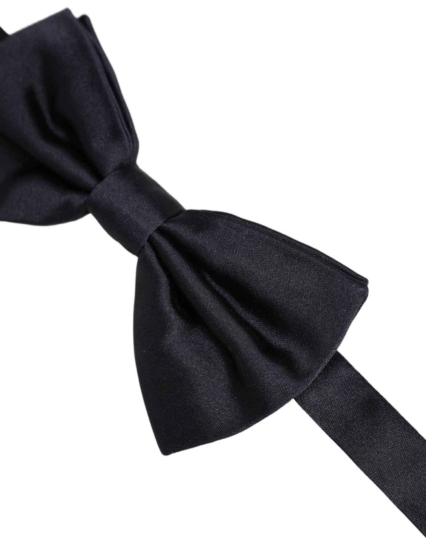 Men Black 100% Silk Adjustable Neck Papillon Bow Tie