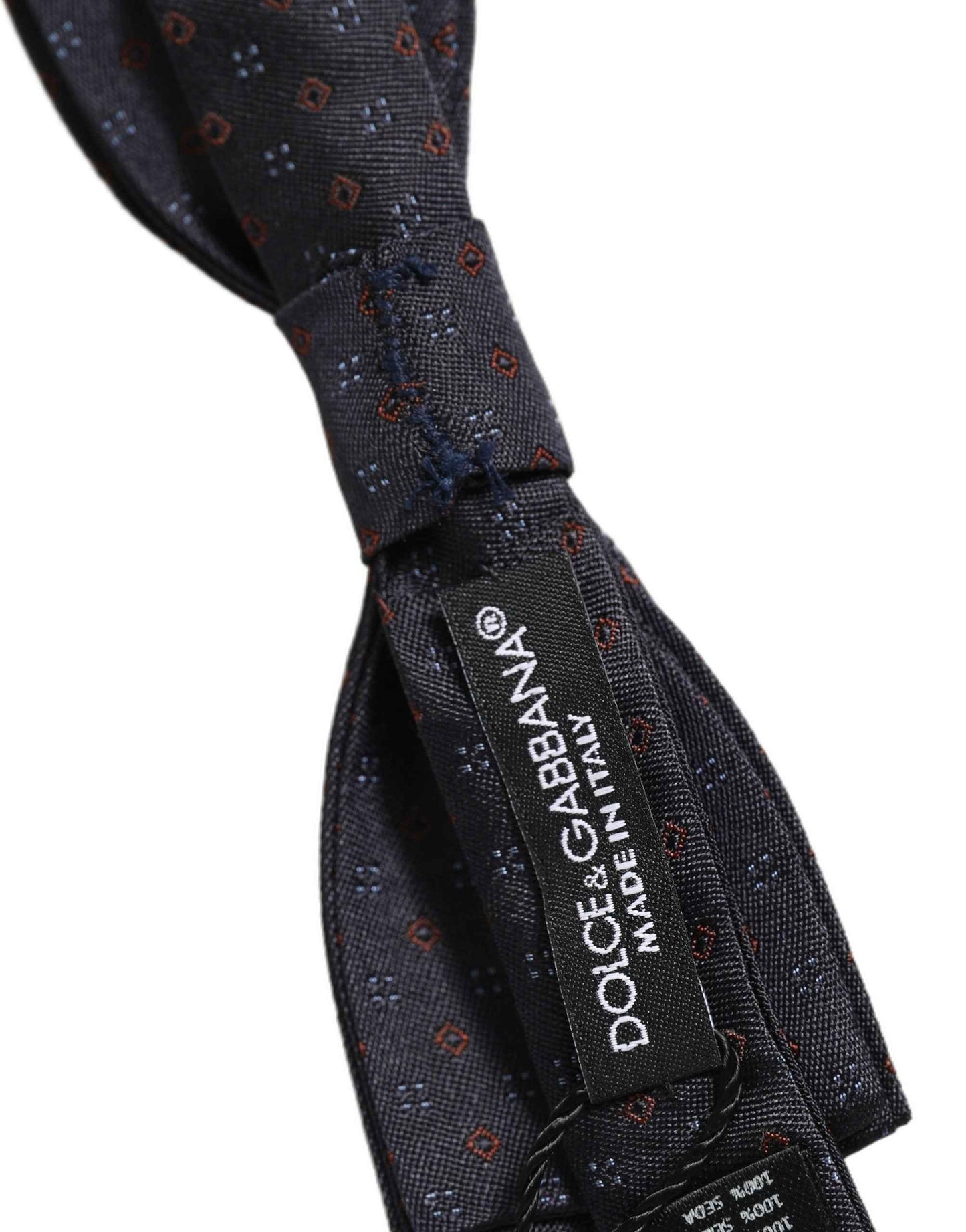 Black Diamond Pattern Adjustable Neck Papillon Bow Tie