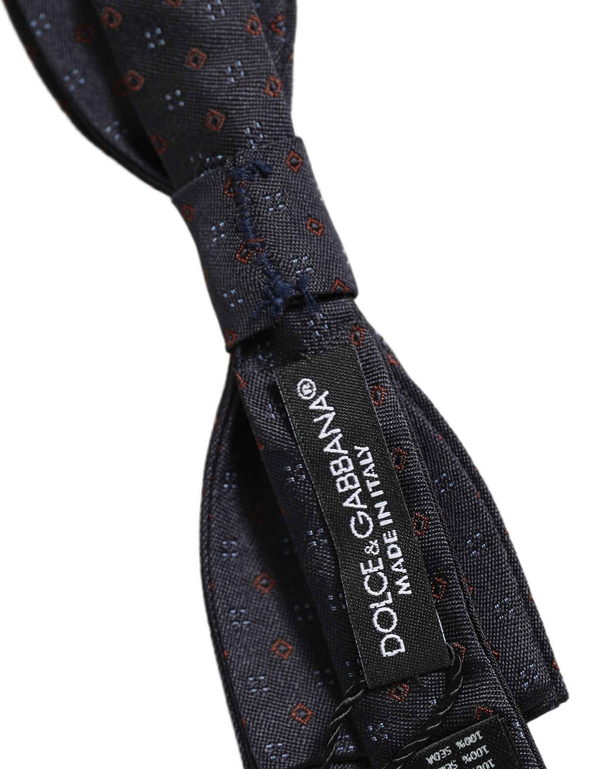 Black Diamond Pattern Adjustable Neck Papillon Bow Tie