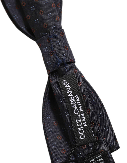 Black Diamond Pattern Adjustable Neck Papillon Bow Tie