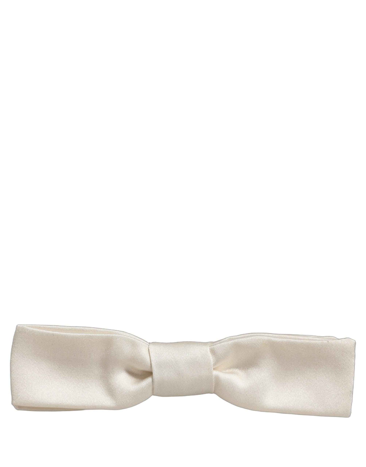 Men White 100% Silk Adjustable Neck Papillon Bow Tie