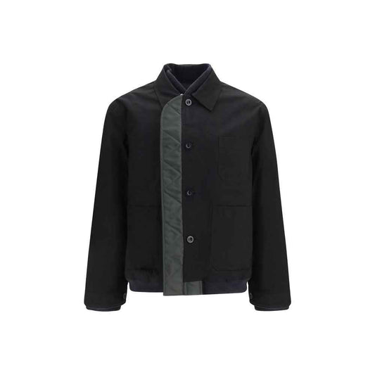 Black Nylon Bomber