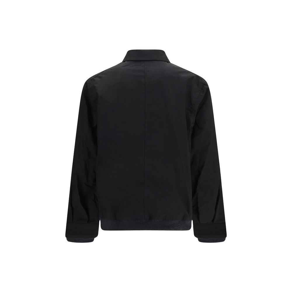 Black Nylon Bomber