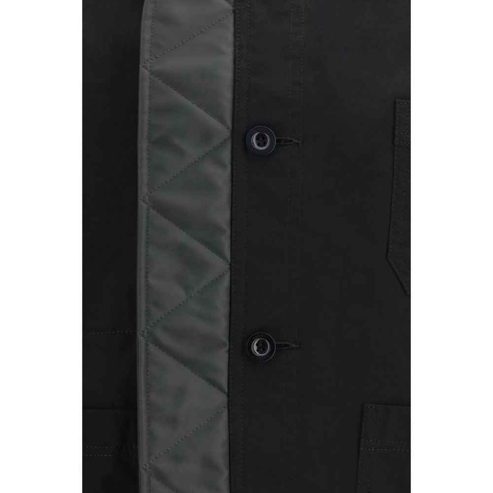Black Nylon Bomber