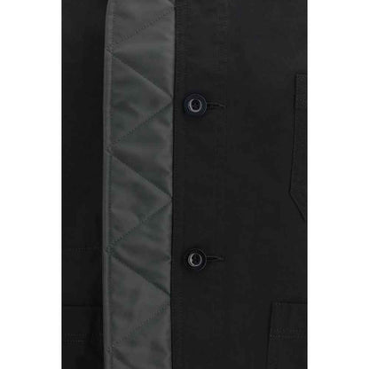 Black Nylon Bomber
