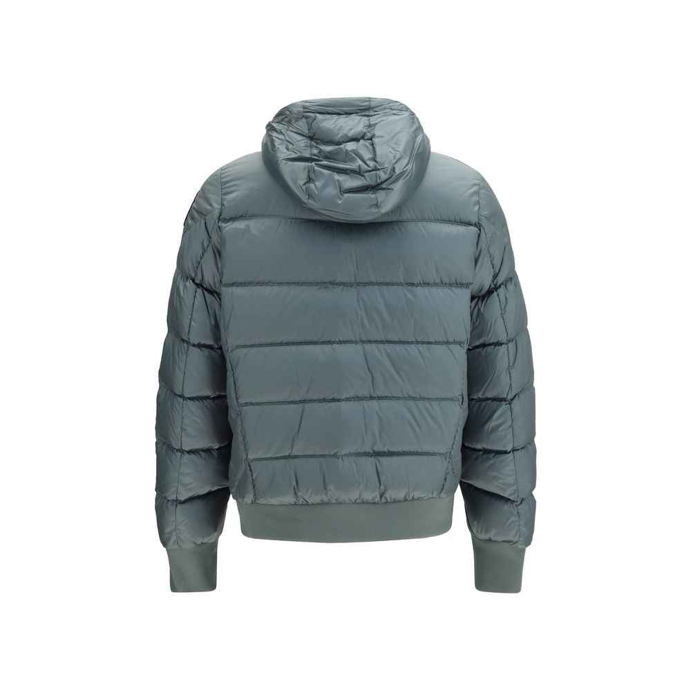 Bicolor Goose Down Full-Length Jacket