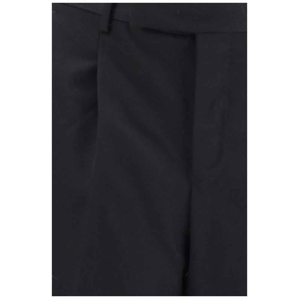 Black Wool Oves Aries Casual Pants