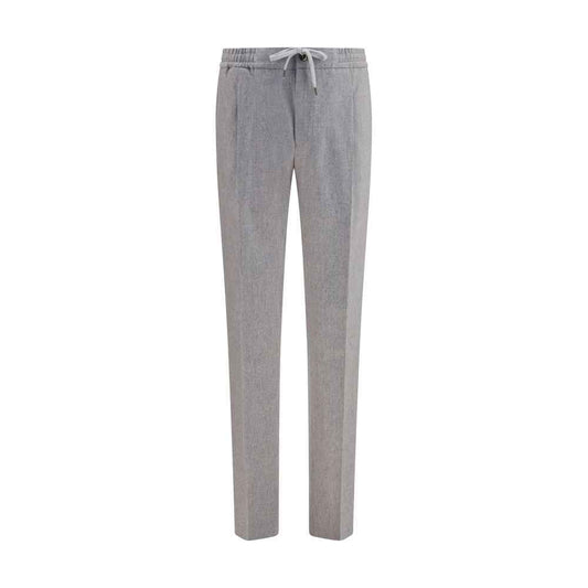 Gray Wool Oves Aries Casual Pants