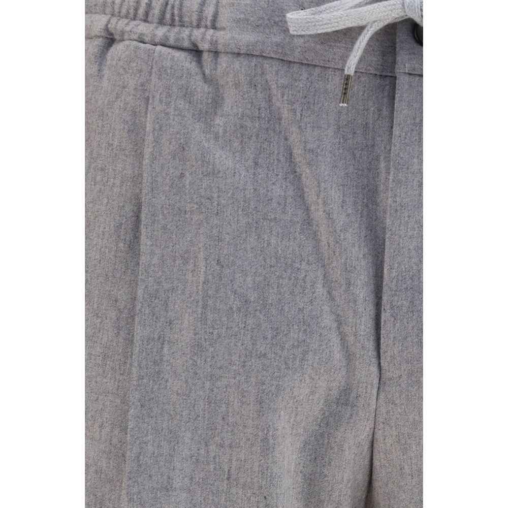 Gray Wool Oves Aries Casual Pants